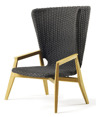 Knit high back lounge chair 